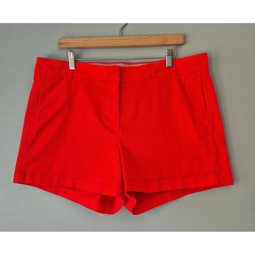 Reimagined by J. Crew Red Chino Walking Casual Shorts Womens 16 Inseam 4